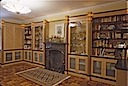birds-eye maple living room cabinets