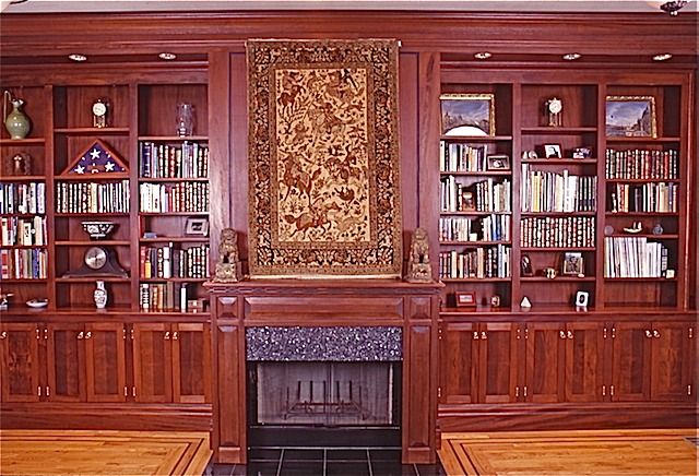 mahogany library
