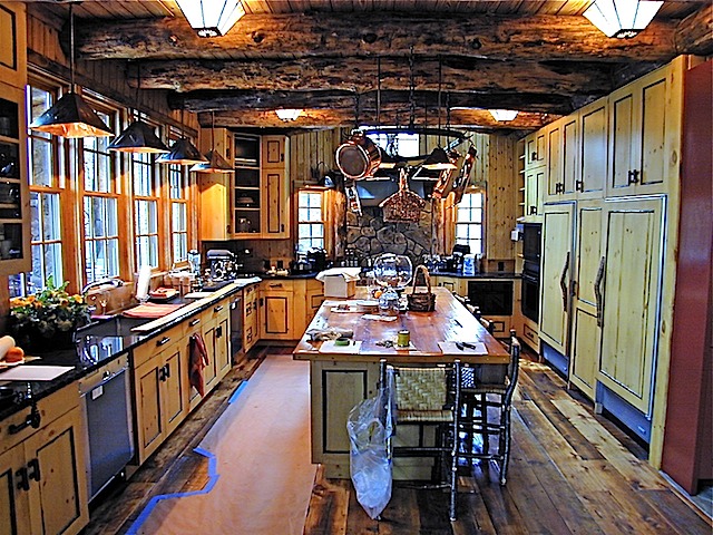 knotty pine kitchen