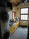 knotty pine laundry room